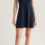 Zella  Replay Sleeveless Zip Polo Dress Navy Blue Size XS Tennis Pickleball Mini Photo 3