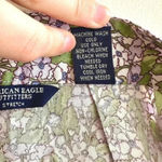 American Eagle Outfitters Stretch Floral Mini Skirt, Purple and Green, Size 4 Photo 14