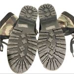 Rouge Size 10 Black‎ Faux Suede Camouflage Lace Up Combat Boot Rubber Sole Black Photo 5