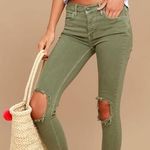 Free People  Army Green Jeans Photo 0