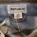 FOR THE REPUBLIC  Blue Grond Multi Brown‎ Plaid Shacket NWT Large Flannel 6940167 Photo 8