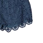 THML  Crochet Lace Floral‎ Shorts Pull On Navy Blue 100% Cotton Women Size Medium Photo 3