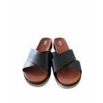 MIA Elissa Slide Sandal 7.5 Black Crisscross Open Toe Photo 3