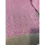 Sigrid Olsen  Lavender Knit Cardigan with Diamond‎ Pattern B-23 Photo 4