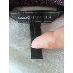 BCBG MAX AZRIA LAURIE OFF THE SHOULDER SWEATER DRESS LARGE METALLIC BURGUNDY Photo 9