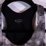 Athleta  Conscious Crop Top Racerback Athletic Sports Bra Black Tie Dye Print L Photo 1