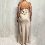 WAYF  Champagne Strapless Maxi Dress Sz M Photo 9