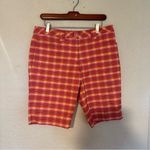 Slazenger Women's Plaid Golf Shorts Pink Orange Yellow Black Size 6 Bermuda Photo 7