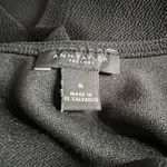 Ann Taylor  Factory Size Medium Black Blouse Tie Back Bell Sleeve Business Casual Photo 3