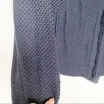 Vince Frayed Edge Scuba Moto Jacket Navy Size Medium Photo 4