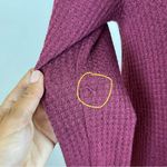 Anthropologie  Eri + Ali Maroon Waffle Knit Long Sleeve Top Photo 4