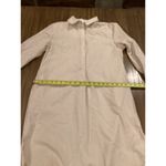 Mersea cotton Button Up essential Shirt Dress Long Sleeve striped Belted S Tan Photo 6