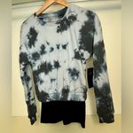 NWT 90 Degrees by Reflex 2 Piece Cropped Crewneck Sweater & Bike Shorts Set Photo 1