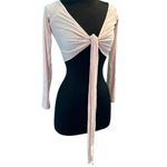 ✨Revolve Selkie Wrap Crop Top California Rib Bunny Ballerina Stone Sz Medium✨ Tan Photo 3