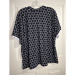 Adrienne Vittadini Top Women's 2X Black White Front Tie Lightweight Blouse Photo 1