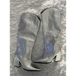 Steve Madden ‎ Women's Gray Croft Pointed Toe Cowgirl Silver Boots Size 7 Photo 1