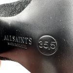 ALLSAINTS  Victoria Suede Ankle Buckle Wrap Straps Heeled Boots Black 35.5 5 Photo 6