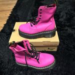 Dr. Martens 31295 pink leather platform zipper lace up boots shoes new Photo 6