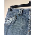 EXPRESS Vintage Y2K Mini Denim Cargo Jean Skirt Grunge Skater 8 Photo 3
