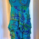 ZARA  SILK RUFFLE DRESS Sz:M Photo 0