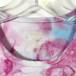 L.L.Bean  Small Top Handmade Tie Dye T-Shirt Short Sleeve Pink Blue Festival 298 Photo 3