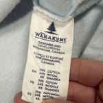 Wanakome  Cropped Hoodie Womens Large Blue Hooded Pullover Sweatshirt *FLAW* Photo 9