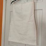 ZARA White Denim Bodycon Bandeau Mini Dress Photo 3