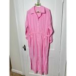 Universal Threads Universal Thread Pastel Pink Oversized Midi Shirt Dress Women's Large Photo 1