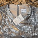 Saylor  Remie Platinum Sequin‎ Back Zipper Cropped Top sz L NWT Photo 2