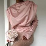 House Of CB  Giselle Blush‎ pink Satin Bodysuit size XS NWOT Photo 1