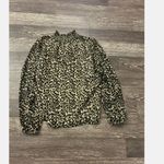 J.Crew  Women's XS Brown Leopard Print Mockneck Long Sleeve Blouse Photo 1