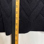 Sonoma  Lattice Stitch Knit Sweater Womans L Black Tunic Long Sleeve No Tags Photo 4