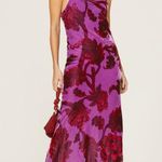 RHODE Jemima Floral Velvet Maxi Dress Sz 6 Purple Photo 1