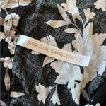 Spiritual Gangster  Black and White Floral Robe O.S Photo 2