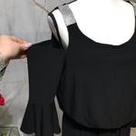 Black jumpsuit embellished cold shoulder, size L Photo 6