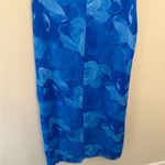 Blue Floral Midi Dress Size 4 Photo 4