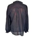 Current Air Womens Blouse Size Large Top Long Sleeve Dark Academia Gothic Chic Photo 2