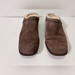 UGG  S/N 5380 brown leather skeepskin-lined clog comfort shoe women size 9 Photo 3
