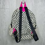 Betsey Johnson Rare  black and white baby diaper bag backpack purse baby bag Photo 9