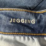 American Eagle SZ 4 SHORT Jeggings Jeans Stretch Low-Rise Zip-Fly Whiskered Blue Photo 10