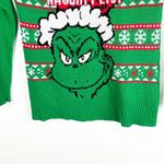 Dr. Seuss The Grinch Green Christmas Holiday Graphic Long Sleeves Sweater Photo 3