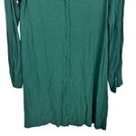 Madewell Novel Dress Smoky Spruce Green Button Up Long Sleeve Mini Fall Dress XS Photo 4