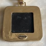 Chico's Chico’s Gold Animal Print Hoop Earrings and Matching Pendant Necklace NEW Photo 6