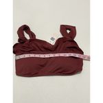 Eberjay Eberjey Jane Solid Port Ruffle Sleeve Bikini Top Swimsuit Burgundy Red Large Photo 5