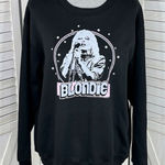 Vinyl Icons GenX‎ Blondie Graphic Print Fringe Back Sweatshirt Black Large Black Photo 0