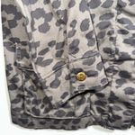 Knox Rose EUC  Utility Jacket Hidden Buttons Pockets Animal Print Funnel Neck - M Photo 3