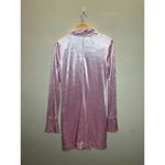 Free People  Women's Size Medium Pink Shayla Velvet Mini Dress Long Sleeve EUC Photo 2