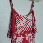 Tori Richard  Red and White Tropical Maxi Dress M Photo 2