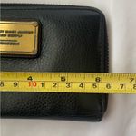 Marc by Marc Jacobs  Black Leather Zip Around Wristlet with Gold Hardware Photo 5
