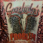 Pink Leopard Print Women's Sweater Crewneck Western Somebody's Problem Size XL Photo 5